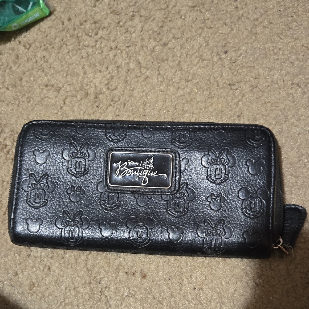 Disney Boutique Black Embossed Mickey Wallet